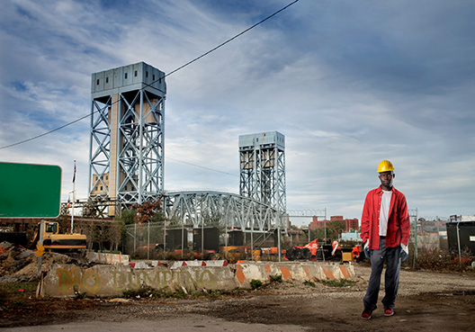 man standing at construction site